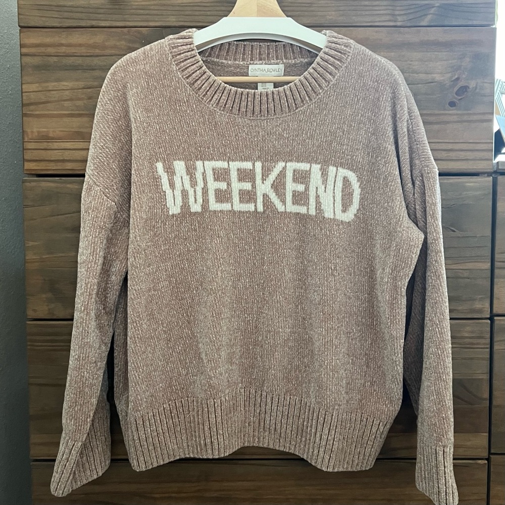 Cynthia Rowley Tan Chenille Oversized WEEKEND Sweater